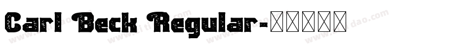 Carl Beck Regular字体转换
